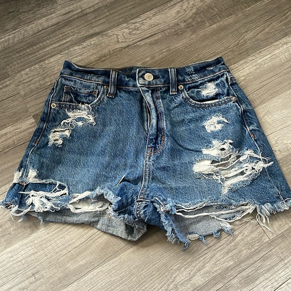 AE denim shorts